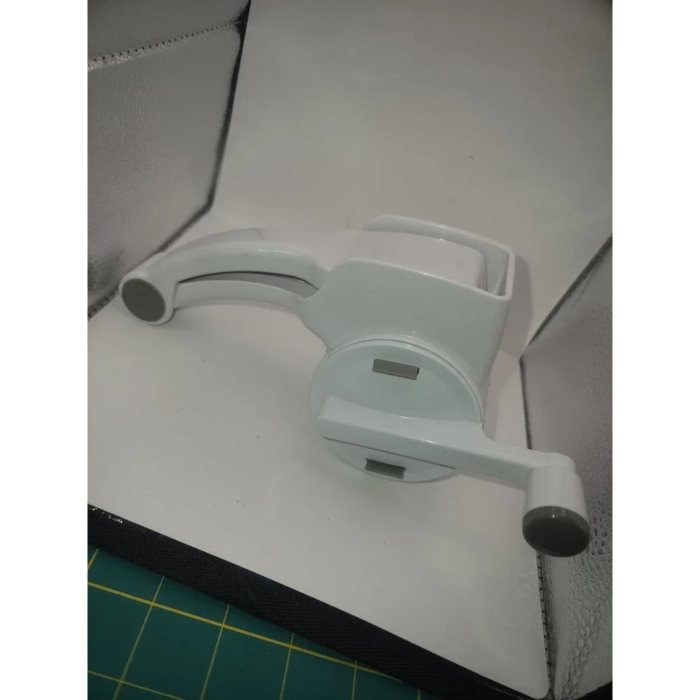 The Pampered Chef Deluxe Rotary Grater White Gray Manual Cheese Nut Tool 1277